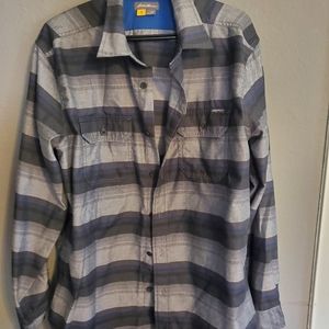 Eddie Bauer Woven striped button down shirt